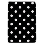 Polka Dots - Pastel Pink on Black Removable Flap Cover (L)