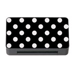 Polka Dots - Pastel Pink on Black Memory Card Reader with CF