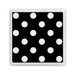 Polka Dots - Pastel Pink on Black Memory Card Reader with Storage (Square)