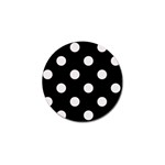 Polka Dots - Pastel Pink on Black Golf Ball Marker (10 pack)