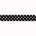 Polka Dots - Pastel Pink on Black Small Bar Mat