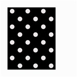Polka Dots - Pastel Pink on Black Small Garden Flag (Two Sides)