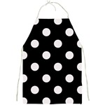 Polka Dots - Pastel Pink on Black Full Print Apron