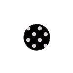 Polka Dots - Pastel Pink on Black 1  Mini Button