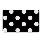 Polka Dots - Pastel Pink on Black Magnet (Rectangular)