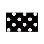 Polka Dots - Pastel Pink on Black Sticker Rectangular (100 pack)