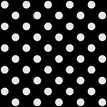 Polka Dots - Pastel Pink on Black ScrapBook Page 8  x 8 