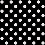 Polka Dots - Pastel Pink on Black ScrapBook Page 12  x 12 