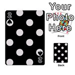 Polka Dots - Pastel Pink on Black Playing Cards 54 Designs