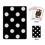 Polka Dots - Pastel Pink on Black Playing Cards Single Design