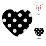 Polka Dots - Pastel Pink on Black Playing Cards (Heart)