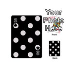 Polka Dots - Pastel Pink on Black Playing Cards 54 (Mini)