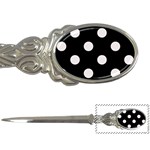 Polka Dots - Pastel Pink on Black Letter Opener