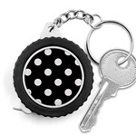Polka Dots - Pastel Pink on Black Measuring Tape