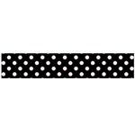 Polka Dots - Misty Rose Pink on Black Flano Scarf (Large)