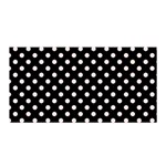 Polka Dots - Misty Rose Pink on Black Satin Wrap