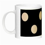 Polka Dots - Misty Rose Pink on Black Night Luminous Mug