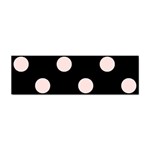 Polka Dots - Misty Rose Pink on Black Sticker Bumper (100 pack)
