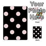 Polka Dots - Misty Rose Pink on Black Multi-purpose Cards (Rectangle)