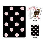 Polka Dots - Misty Rose Pink on Black Playing Cards Single Design