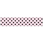 Polka Dots - Black on Piggy Pink Flano Scarf (Small)