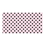Polka Dots - Black on Piggy Pink Satin Wrap