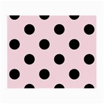 Polka Dots - Black on Piggy Pink Small Glasses Cloth