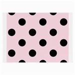 Polka Dots - Black on Piggy Pink Large Glasses Cloth (2 Sides)