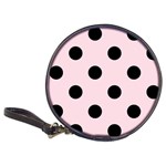 Polka Dots - Black on Piggy Pink Classic 20-CD Wallet