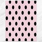 Polka Dots - Black on Piggy Pink Canvas 18  x 24 