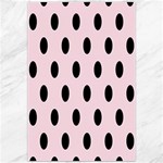 Polka Dots - Black on Piggy Pink Canvas 20  x 30 