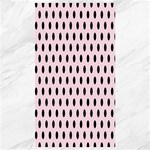 Polka Dots - Black on Piggy Pink Canvas 40  x 72 