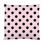 Polka Dots - Black on Piggy Pink Standard Cushion Case (Two Sides)
