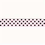 Polka Dots - Black on Piggy Pink Small Bar Mat