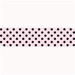 Polka Dots - Black on Piggy Pink Medium Bar Mat