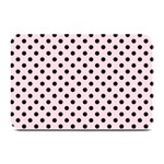 Polka Dots - Black on Piggy Pink Plate Mat