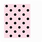 Polka Dots - Black on Piggy Pink Small Garden Flag (Two Sides)