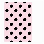 Polka Dots - Black on Piggy Pink Large Garden Flag (Two Sides)