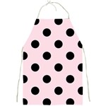 Polka Dots - Black on Piggy Pink Full Print Apron