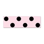 Polka Dots - Black on Piggy Pink Sticker Bumper (10 pack)