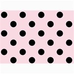 Polka Dots - Black on Piggy Pink 5  x 7  Photo Cards