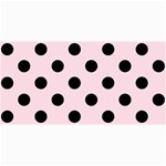 Polka Dots - Black on Piggy Pink 4  x 8  Photo Cards