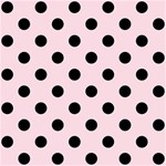 Polka Dots - Black on Piggy Pink ScrapBook Page 8  x 8 