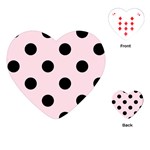 Polka Dots - Black on Piggy Pink Playing Cards (Heart)