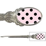 Polka Dots - Black on Piggy Pink Letter Opener