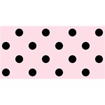 Polka Dots - Black on Piggy Pink YOU ARE INVITED 3D Greeting Card (8x4)
