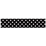 Polka Dots - Piggy Pink on Black Flano Scarf (Small)