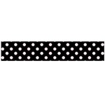 Polka Dots - Piggy Pink on Black Flano Scarf (Large)