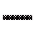 Polka Dots - Piggy Pink on Black Flano Scarf (Mini)