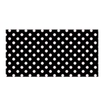 Polka Dots - Piggy Pink on Black Satin Wrap